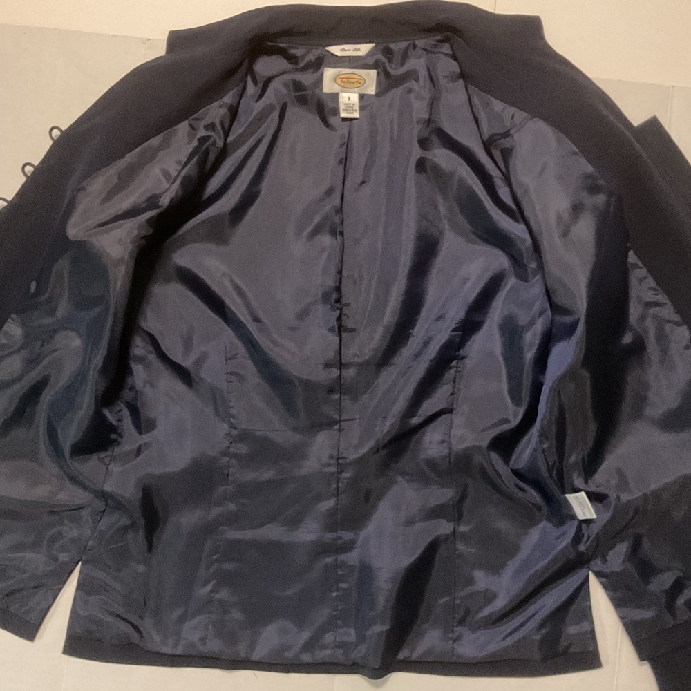 Talbots Pure Silk Dark Blue Silk‎ Blazer - Picture 11 of 11